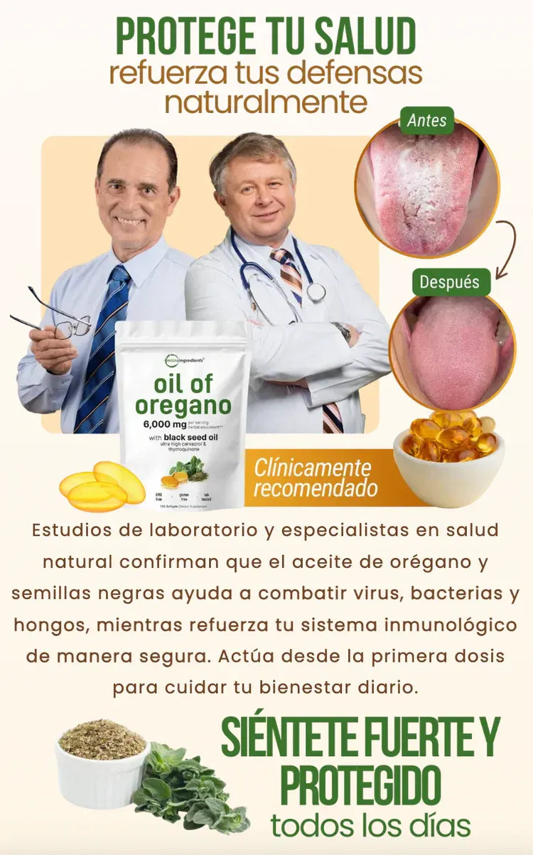 Aceite De Orégano 6000 Mg 60 capsulas