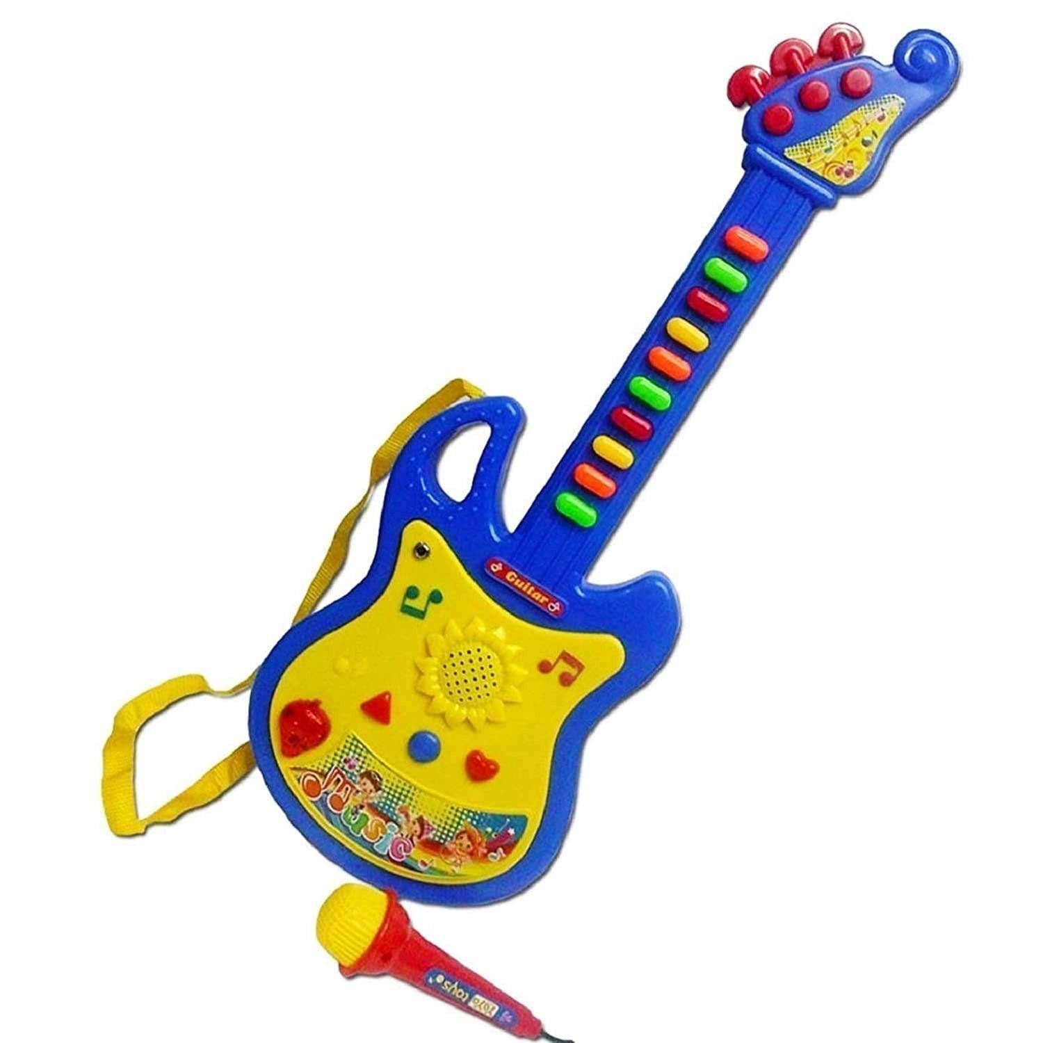 MiniRockStar 🎸: Guitarra Infantil con Sonido, Luces y Micrófono
